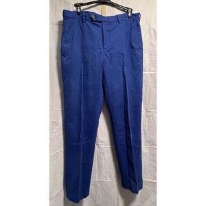 Brooks Brothers Milano Blue Chino Pants Flat Front Casual 36x34